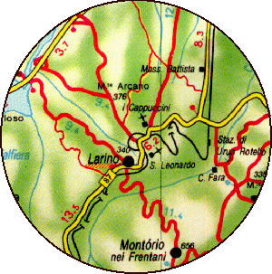 Detail of Larino and surrounding area.