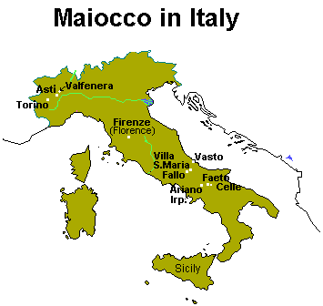 map: Maiocco villages