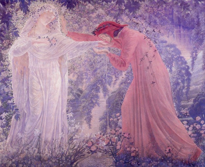 Jean Delville - Dante e Beatriz - s�culo XX