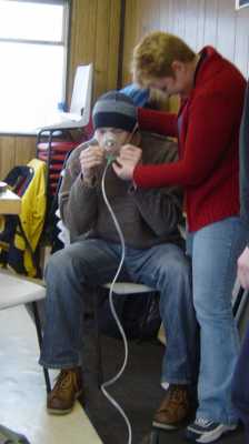 administering oxygen
