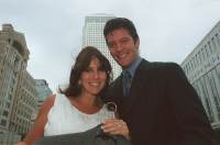 Sam and Linda at the laiunch of a Mail Order Clothing Company October 1999