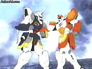 Sandrock (Quatra's Gundam) Vs Heavyarms (Trowa's Gundam) this is the first time they meet.