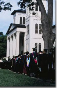 Wofford faculty in the procession
