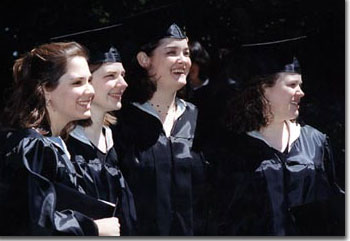 Lisa Cameron '02, Libby Stephenson '02, Lindsay Hazle '02, and Beth Hawley '02