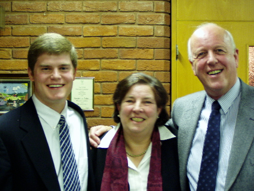 Here I am pictured with Judy and Mike Taylor, my Rotary host counselors.