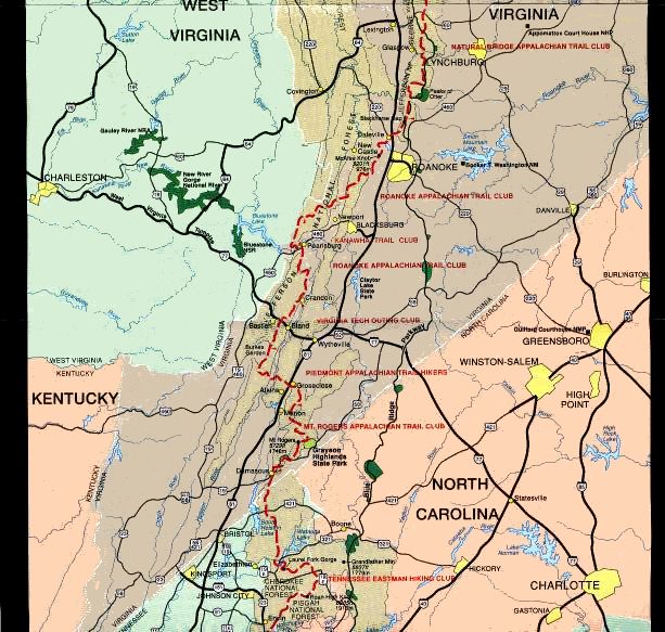 AT Map 2 : Tennessee and Virginia