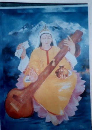 Godess Sharda In Tradational Kashmiri Dress