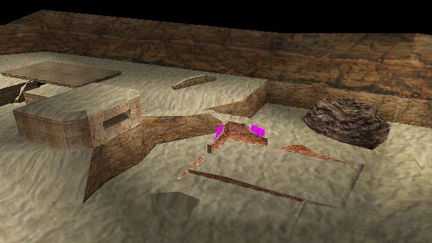 Far Shot of bunker/rock