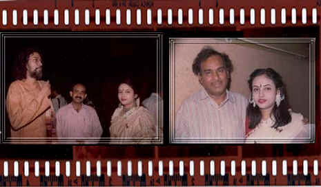 LEFT - > Robinhood of Tagore songs Pijushkanti Sarkar giving some tips to Sanchita  **** RIGHT -> Ajit Pande loves Sanchita like his sister.