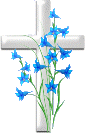 cross with flowers