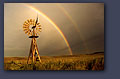 Windmill with double rainbow