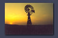 Windmill with sunset