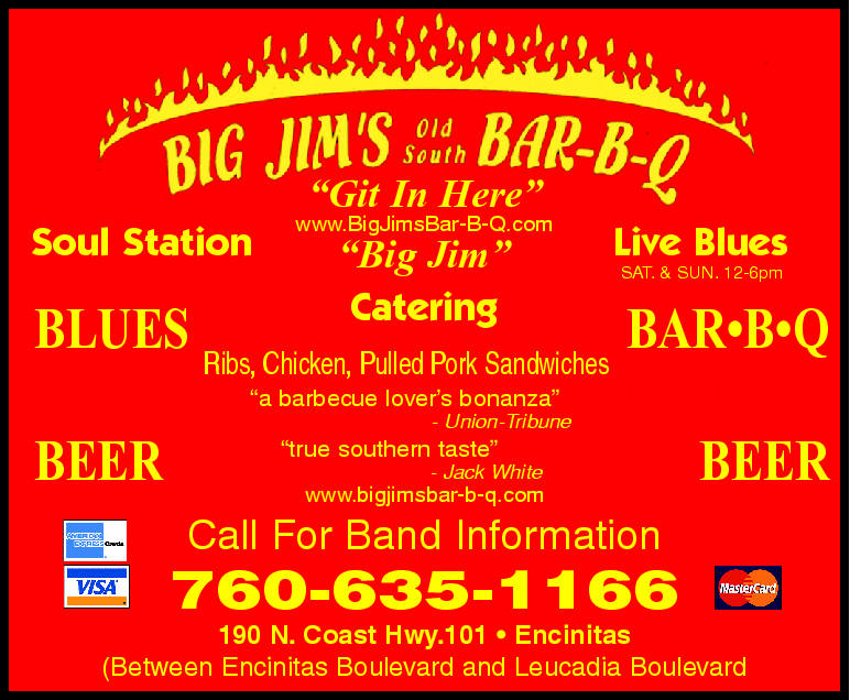 Voted 'Best Barbecue in San Diego 2001' by San Diego Magazine Food Critic