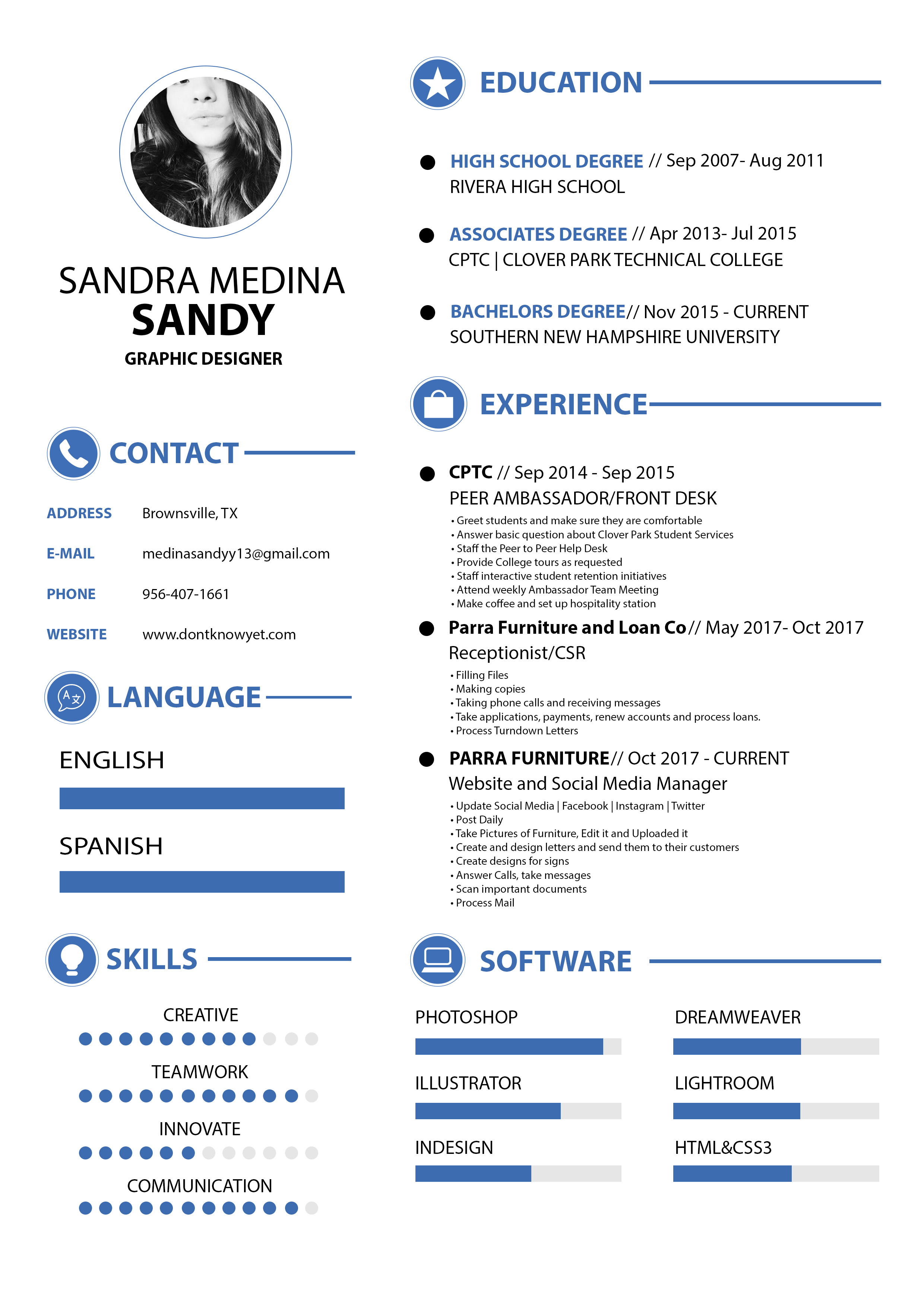resume page