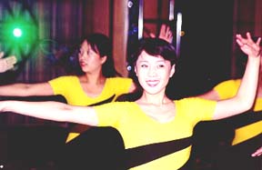 Students in Taiyuan dance for us