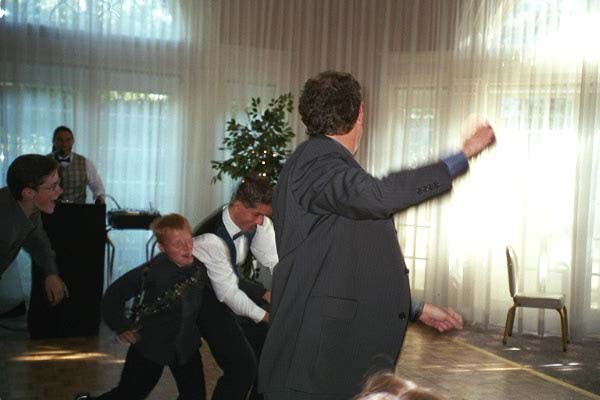 Tossing the Garter to the single guys