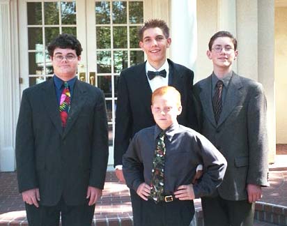 The guys looking their best:(L to R) Doug Moeller, Mark Moeller, Calvin Feder and in front, Brendon Martin