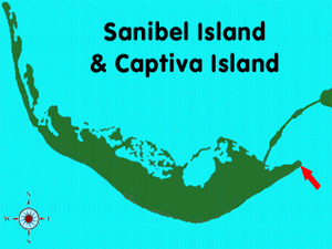 Located at the Eastern tip of Sanibel