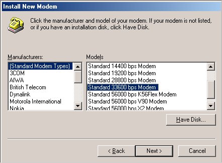 Add Modem