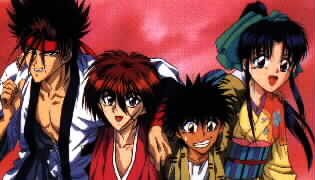 A kawaii pose of the original Kamiya Dojo members!