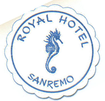 Logo of the Royal Hotel, San Remo