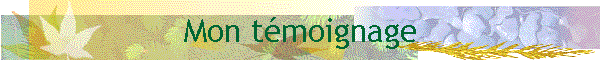 Mon t�moignage