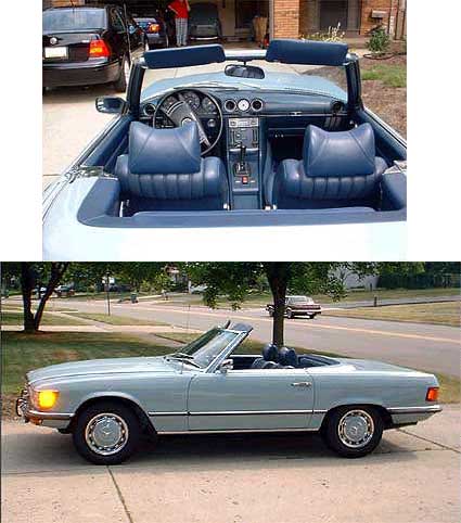Mercedes-Benz 350SL 1972 convers�vel - interior e lateral