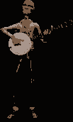 skeleton playing banjo