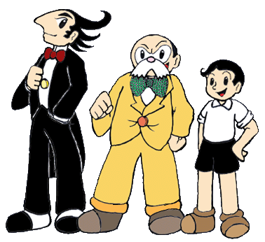 Duke Red, Shunsaku Ban, and Kenichi Shikishima
