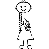 Knitter Stick Figure