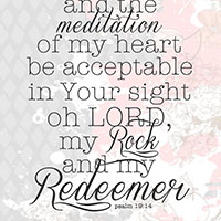 Psalm 19:14 Art Print