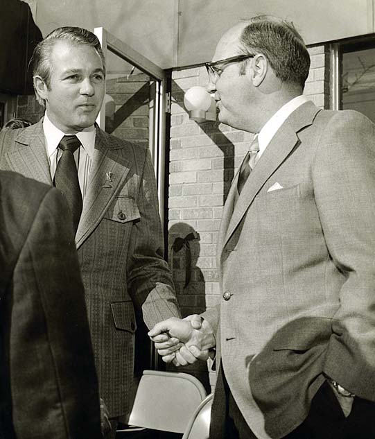 Governor Edwin Edwards, on left