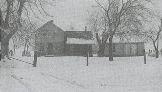 House where Joseph C. Morris and wife, Lydia settled near Toddville, Iowa