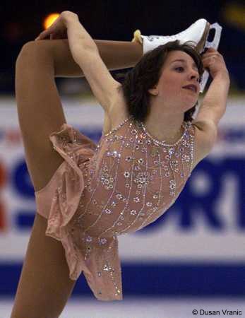 Sarah Hughes in a spiral