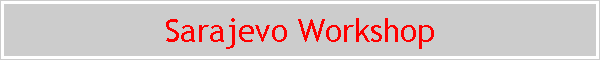 Sarajevo Workshop