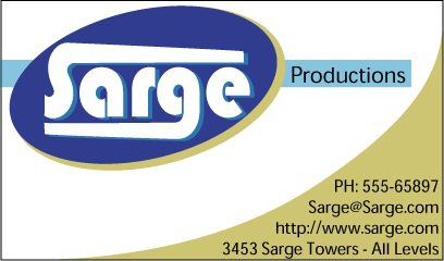 This image shows a business card with a monochromatic/complimentary colour scheme. It uses font effects and consisten typography.