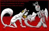 Ack ... this is why Fidei is ALWAYS a pencil drawin'. That's Sairey with him btw, my fursona.