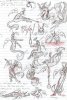 Typical Fidei art: random, crazy poses on lined paper. Yay.