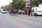 Mayoress ariving in Horse Buggy