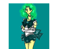 Sailor Neptune doing a kewl pose