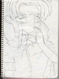 A kawaii picture of Tsunami that makes her look like a Goddess! (yeah, I know, she is one but it adds effect)