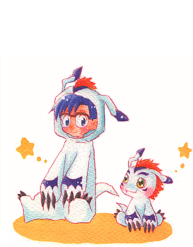 Kido Jyou and Gomamon