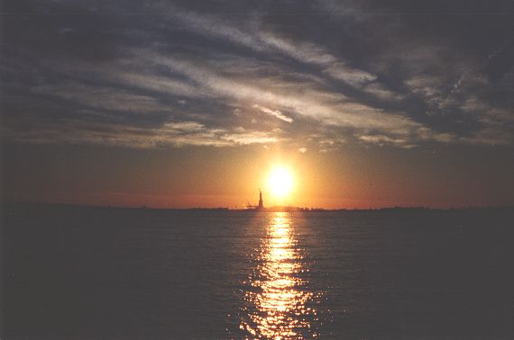 Sunset on the Liberty Island