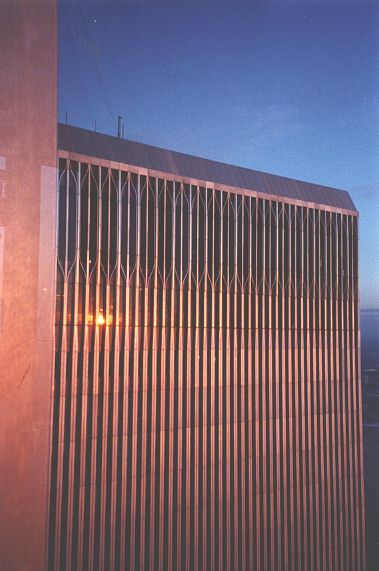 World Trade Center with sunset