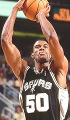 David Robinson of the San Antonio Spurs ready to shoot