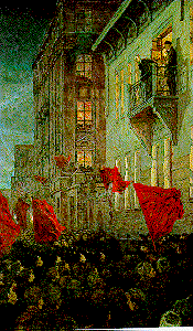 Lenin speaking to a crowd