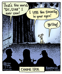 bizarro.. canine idol dated 1st july 2003