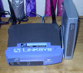 Linksys 4 port router w/wireless access point and Aztech DSL modem