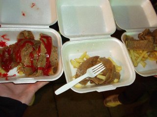 Traditional Promenade Cusine, Doner and chips(with cat & dog chucked in to help the flavours)