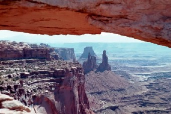 In the Canyonlands....Washer Woman Arch from Mesa Arch..